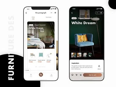 Furniture Small Programming APP Design furniture house ui