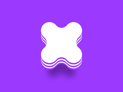 Letter X alphabet concept exploration figma icon layers letter lettermark logo purple soft type vector white x