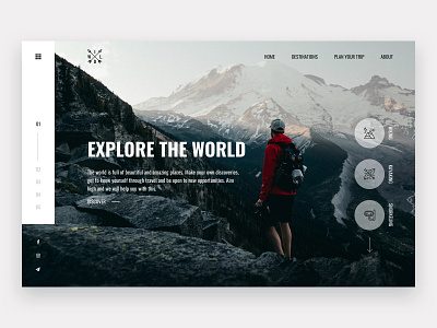 WILD – Travel Website Concept adventure clean concept debut design dribbble landing landing page minimal mountains travel travelling trip ui ui design ux web web design website wild