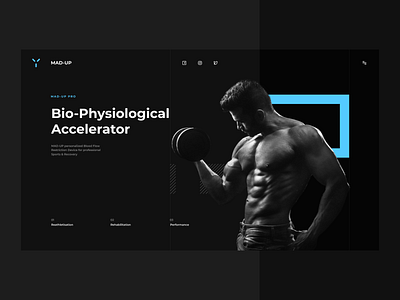 MAD UP hero design design figma flat hero hero page minimal type typography ui ux vector web website