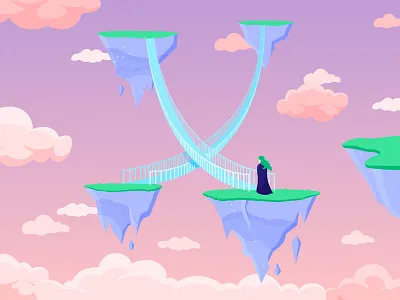 36 Days of type - X 36 days of type 36days x 36daysoftype adventure bridge cloud colour floating illustration illustrator island letter light shadow sky sunset texture type vector x