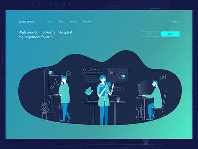 Login page design fluent design illustration landing page login page register ui ux vector web website
