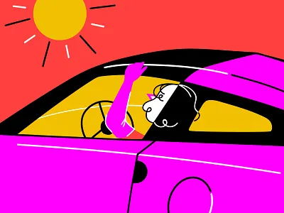 Aesthetically, I'm not ready for Monday car character design doodle illo illustration lol sketch woman