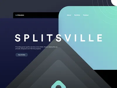 Splitsville agency clean landing page portfolio presentation website