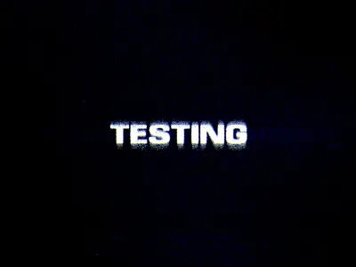 FUZZY and black black and white design fuzzy grain grain texture grainy logo logotype minimal modern test testing texture typography vector white wide