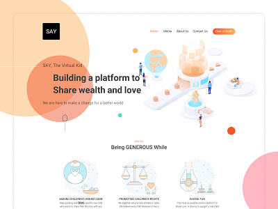 Say.Company Home Page design designer graphic design illustraor illustration isometric isometric illustration minimal ui ui ux ui design ux vector web web design website