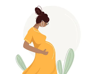 Pregnant woman design girl illustrations pregnant woman