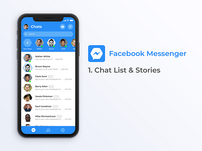 Facebook Messenger Revamp animation app brand branding clean design flat icon identity illustration illustrator logo minimal mobile type typography ui ux vector web