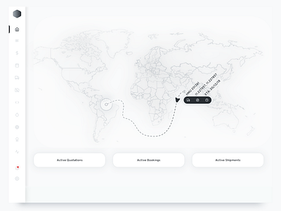 1. Logistic Dashboard black dashboard data delivery enterprise icons invoice map minimal navigation payment port sass shipping sidebar stats tracking ui ux white