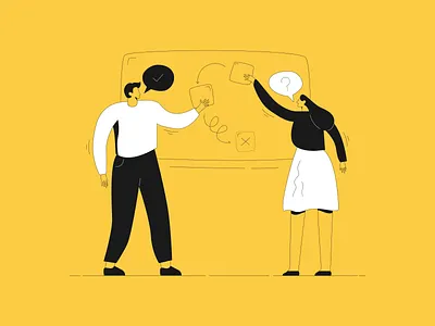 Working Together Illustration figma flat illustration minimal vector