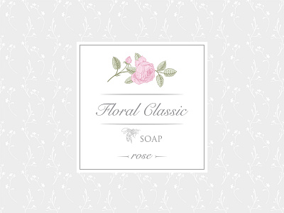 Soap Sticker Rose adobe artist bee bees branding design flat flower flowers illustration label labels packing packing design rose roses summer summertime vector watercolor