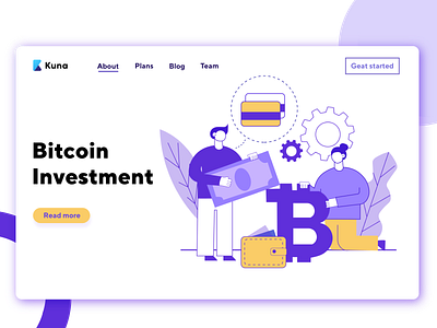 Bitcoin Illustration for Kuna Exchange ai design graphic design illustration vector