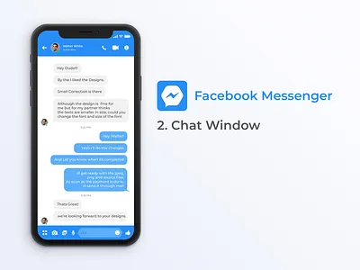 Facebook Messenger Revamp animation app brand branding clean design flat icon icons identity illustration illustrator lettering logo minimal type typography ui ux vector
