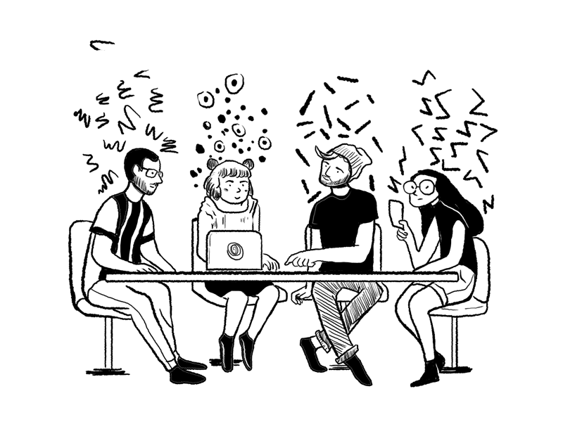 #23 Studio life: Wednesdays animation black and white branding cartoon character design colleagues creative studio designer energy gif hustle illustration minimal team team work together vibe workspace