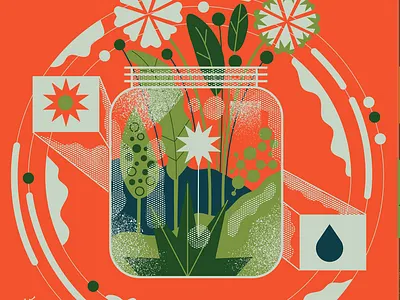 Spring flower graphicdesign illustraion plants spring sun