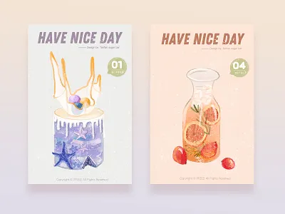 美食遇上插画系列 cake cartoon cute design illustartion illustrations