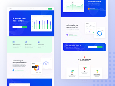 SaaS Landing Page Design #1 2018 2019 animation app branding identity illustration landing page landing page design minimal moderndesign saas landing page software design software development typography ui ux vector webapp design website design