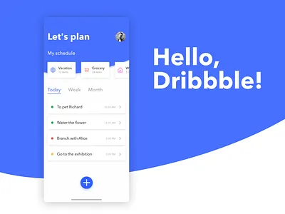 Weekly UI #1 — ToDo List app dailyui dailyui042 first post firstshot hello dribbble ios iphone x task list tasks to do to do list todo todo app todo list todolist ui
