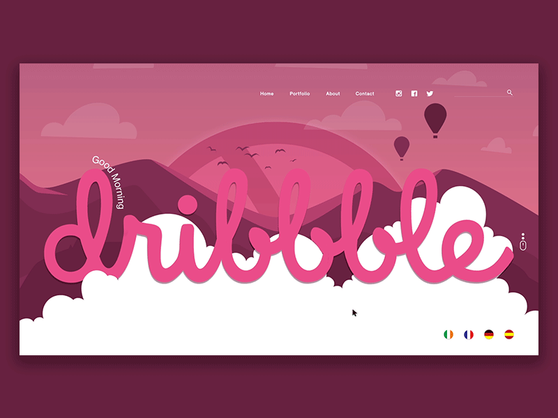 Good Morning Dribbble animation design ui vector