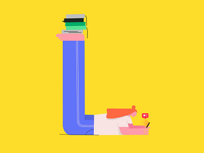36 days of type L character character design design drawing illustration inspiration instagram ipad likes procreate vector
