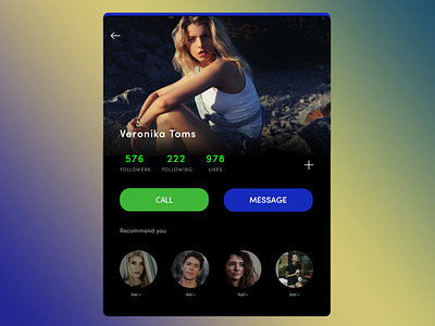 #Daily UI 006 - User Profile app design ui ux web website