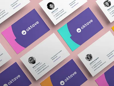 Business Card Oktave branding branding and identity branding design business business card business card design card cards carte de visite color print stationery visiting cards