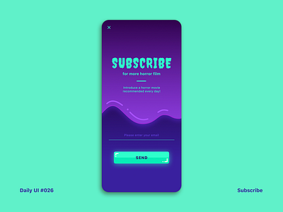 Daily UI #026 Subscribe app dailyui dailyui 026 interface movie subscribe ui