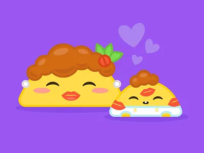 Taco Mama + Taco Babe design flat illustration illustrator ilovemom mom mothersday taco vector