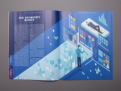 Illustration for Autostadt magazine design future graphic illustration isometric magazine print