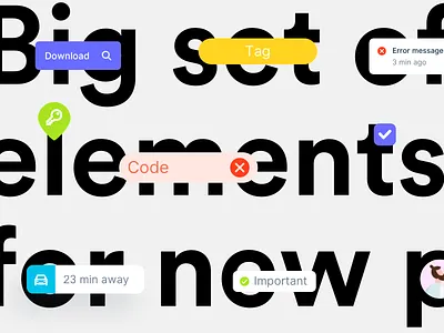 Starter Kit avatar bold buttons checkbox dashboard elemnts error icons popup tag typographic typography ui kit