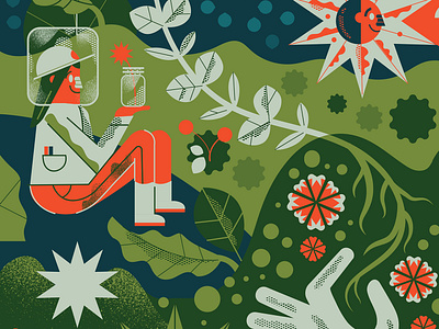 Spring botanical flowers graphicdesign illustration leaf plants