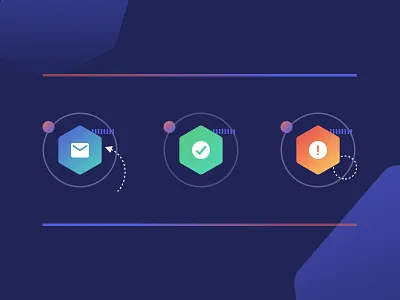 Confirmation Illustrations blue confirmation email error gradient green illustration mail orange vector warning