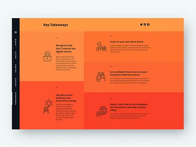 Women in Tech Report - HackerRank (3/3) adobe animation art branding charts clean codeart dark ui data data design design hackerrank icons illustration motion design orange ui ux webdesign website