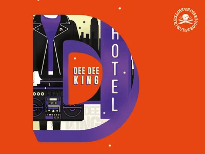 D is For Dee Dee King! design illustration punk punkrock questioneverything ramones texture type typeart typography art