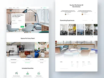 Workspace Renting Landing Page #1 2019 app branding coworkspace design identity landing page landing page design minimal modern design office space popular design renting trending design typography ui ux webapp design website design workspace