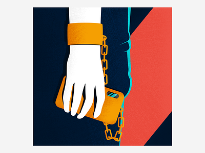 LEFT HAND FREE adobe chains design dribbble dribbblers flat grainy illustration illustrations illustrator iphone photoshop shade shadows shots technology vector
