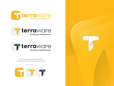 Terraware Logo branding building logo building software construciton construction construction logo construction managment design illustration logo software logo vector