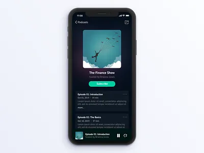Simple Podcast Player Design app austin texas designer california designer clean design design ios design lifestyle los angeles designer millennials mobile app design mobile design new york designer player podcast podcast player productivity san francisco designer san jose designer ui ux