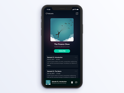 Simple Podcast Player Design app austin texas designer california designer clean design design ios design lifestyle los angeles designer millennials mobile app design mobile design new york designer player podcast podcast player productivity san francisco designer san jose designer ui ux