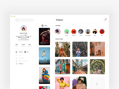 Instagram 2020. app appdesign clean design fashion flat gradient instagram minimal new post social media stories theme ui uidesign update ux web webdesign
