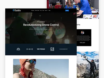 Fluidity Tech Home crowdfund design kickstarter preorder web website