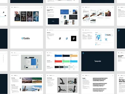 Fluidity Tech Brand Guideline Booklet brand branding design guideline logo typography