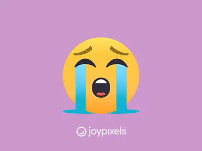 The JoyPixels Loudly Crying Face Emoji - Version 4.5 character crying design emoji emojis face graphic icon illustration logo reaction smiley smiley face smileys tears vector
