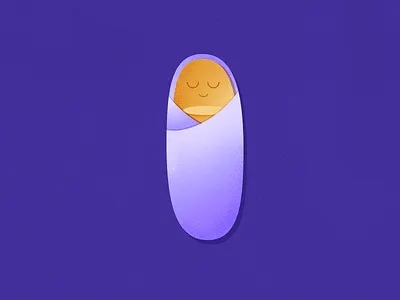 Swaddle Bun baby breadcrumb bun graphic deisgn graphic design illustrator swaddle