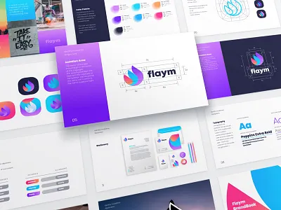 Flaym Presentation Tempates brandbook brandguide branding creativemarket identity templates ui8