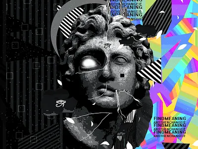 Tutorial - Geometric Poster Art abstract abstract art artwork colorful cyberpunk everyday art geometric geometric design gradient iridescent klarens klarens malluta modern pinterest poster poster art posters trendy triangles vaporwave