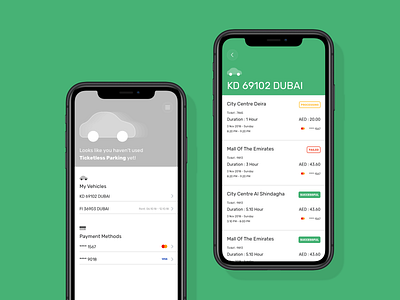 Parking Payment History clean ios kudret parking app payment projectmind simple ticketless ui ux