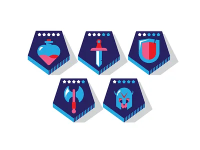Icons for a Board Game color graphic design icons illustrator logos split tone