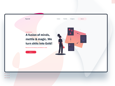 Web agency concept adobexd design flat illustration ui web