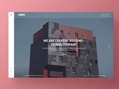 Carmen – Architecture Website Template agency app architect architecture branding clean corporate design flat homepage interaction landing minimal page real estate site studio ui web website